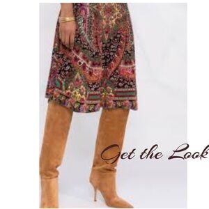 Soft Surroundings Boho Wool Tapestry‎ Knee Length Skirt Size Medium